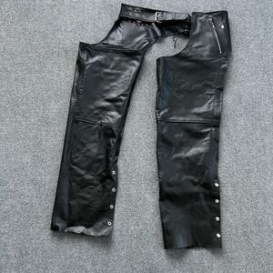 Interstate Leather Snow Pants Mens 44x34 Black Lined Biker Motorcycle 2XL